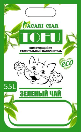 Наполнитель Тофу Зеленый Чай 5/55л Acari Ciar 