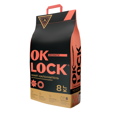 Наполнитель Ok-Lock Персик, 8 кг 