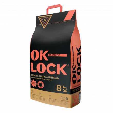 Наполнитель Ok-Lock Персик, 8 кг 