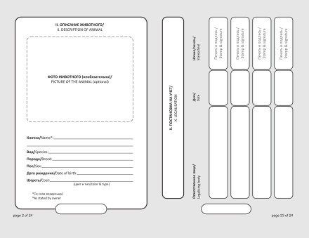Международный ветеринарный паспорт FCI 