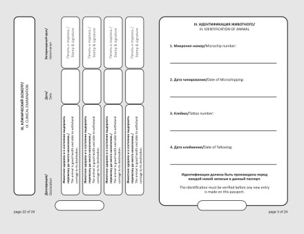 Международный ветеринарный паспорт FCI 